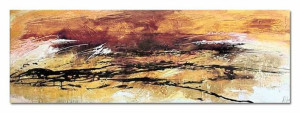 Obraz olejny ręcznie malowany 50x150cm Nadchodząca jesień