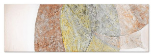 Obraz olejny ręcznie malowany 50x150cm Blada kompozycja beż
