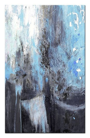 Obraz olejny ręcznie malowany 73x116cm Niebieskie marzenie