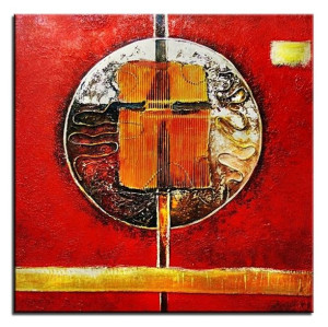 Obraz olejny ręcznie malowany 90x90cm Zdjęcie czasu