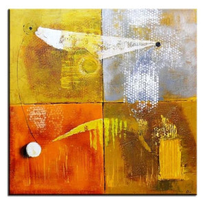 Obraz olejny ręcznie malowany 90x90cm Metale szlachetne