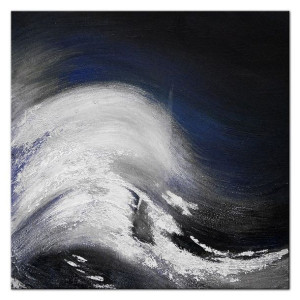 Obraz olejny ręcznie malowany 90x90cm Biała góra