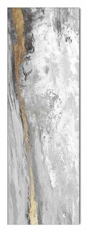 Obraz olejny ręcznie malowany 50x150cm Złote pęknięcie