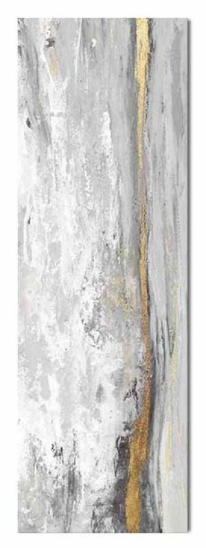 Obraz olejny ręcznie malowany 50x150cm Złota rysa
