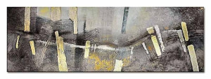 Obraz olejny ręcznie malowany 50x150cm Milczenie