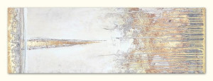 Obraz olejny ręcznie malowany 50x150cm Złoty szpic