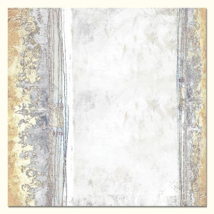 Obraz olejny ręcznie malowany 90x90cm Uwięziony prostokąt biały