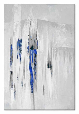 Obraz olejny ręcznie malowany 60x90cm Granatowy prześwit