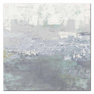 Obraz olejny ręcznie malowany 90x90cm Lodowa zasłona