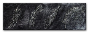 Obraz olejny ręcznie malowany 50x150cm Nostalgia