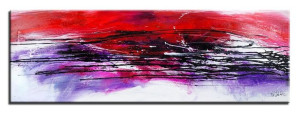Obraz olejny ręcznie malowany 50x150cm Prędkość