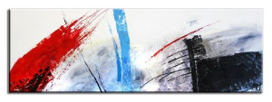 Obraz olejny ręcznie malowany 50x150cm Bitwa słów