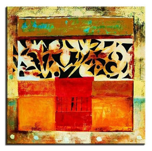 Obraz olejny ręcznie malowany 90x90cm Złota ozdoba