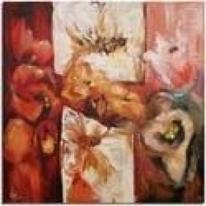 Obraz olejny ręcznie malowany 90x90cm Trzy pasy