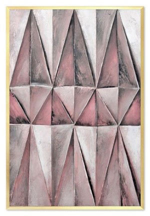 Obraz olejny ręcznie malowany 63x93cm Różowe ostrza