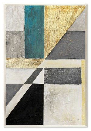 Obraz olejny ręcznie malowany 63x93cm Geometryczna perła