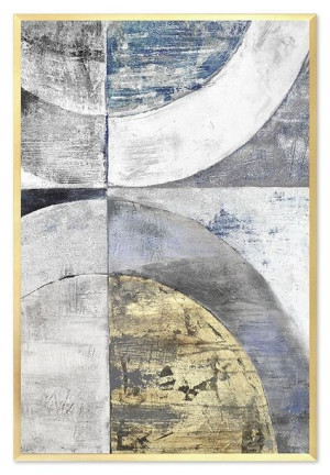 Obraz olejny ręcznie malowany 63x93cm Półokręgi