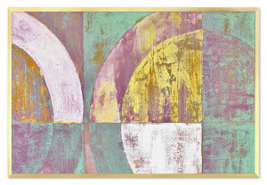 Obraz olejny ręcznie malowany 63x93cm Zielona ćwierć