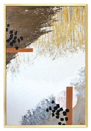 Obraz olejny ręcznie malowany 63x93cm Śnieżna zatoka