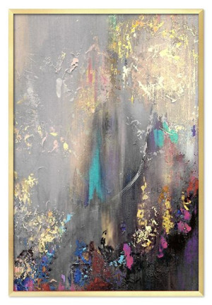 Obraz olejny ręcznie malowany 63x93cm Leśna postać