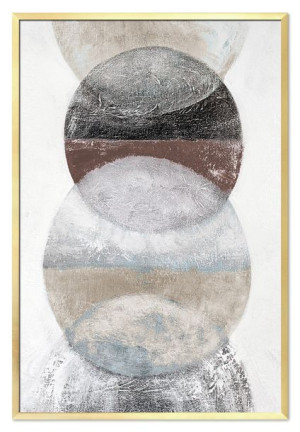 Obraz olejny ręcznie malowany 63x93cm Szara koneksja