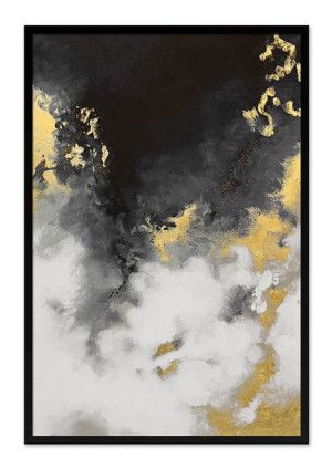 Obraz olejny ręcznie malowany 63x93cm Szare wybrzeże