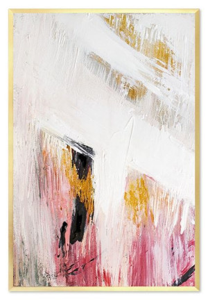Obraz olejny ręcznie malowany 63x93cm Biały samolot