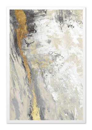 Obraz olejny ręcznie malowany 63x93cm Złoty zaciek