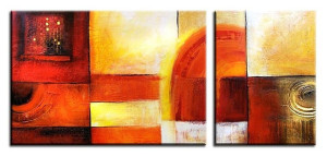 Obraz olejny ręcznie malowany 50x70cm + 40x50cm Błogość dyptyk