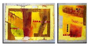 Obraz olejny ręcznie malowany 50x70cm + 40x50cm Radość
