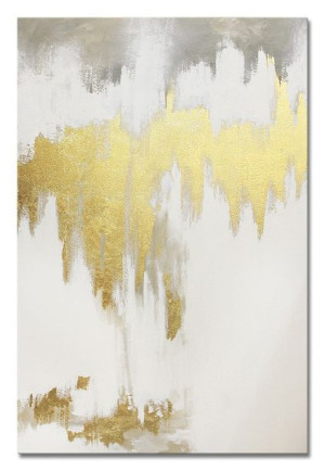 Obraz olejny ręcznie malowany 60x90cm Złoty deszcz