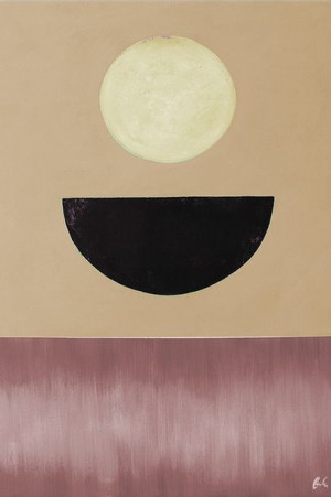 Obraz olejny ręcznie malowany 60x90cm Żółta gwiazda