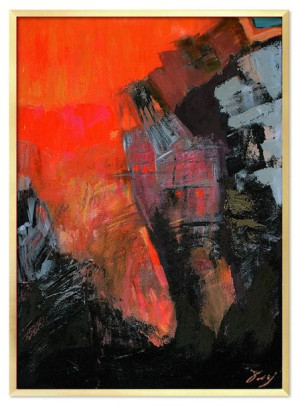 Obraz olejny ręcznie malowany 53x73cm Żar