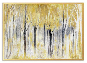 Obraz olejny ręcznie malowany 53x73cm Spokojny las