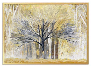 Obraz olejny ręcznie malowany 53x73cm Czarne drzewo