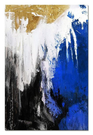 Obraz olejny ręcznie malowany 60x90cm Granatowy sen