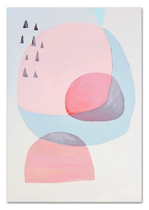 Obraz olejny ręcznie malowany 60x90cm Błękitna słodycz