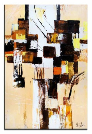 Obraz olejny ręcznie malowany 60x90cm Zdjęcia na ścianie beż