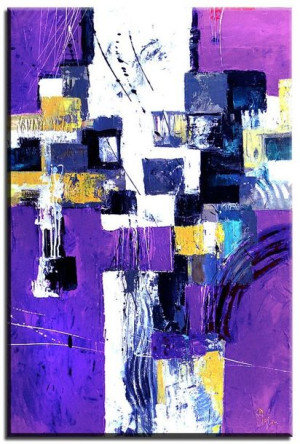 Obraz olejny ręcznie malowany 60x90cm Zdjęcia na ścianie fiolet