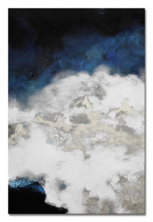 Obraz olejny ręcznie malowany 60x90cm Wzburzone morze