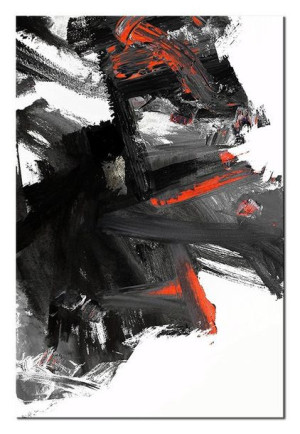 Obraz olejny ręcznie malowany 60x90cm Ekspresja pomarańcz