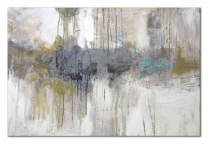 Obraz olejny ręcznie malowany 60x90cm Zapomniana pasaja niebieski