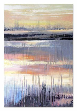Obraz olejny ręcznie malowany 60x90cm Śnieżna zatoka