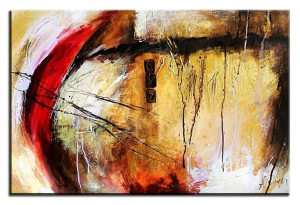Obraz olejny ręcznie malowany 60x90cm Agresja