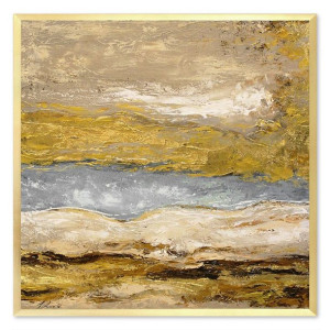 Obraz olejny ręcznie malowany 63x63cm Potok