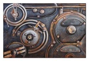 Obraz olejny ręcznie malowany 60x90cm Mechanizm
