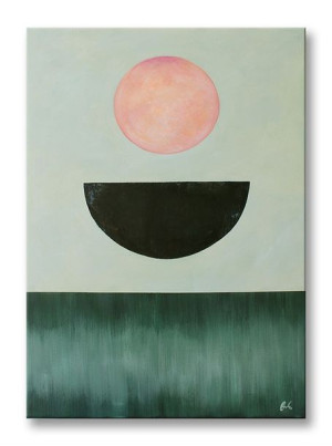Obraz olejny ręcznie malowany 50x70cm Różowa gwiazda