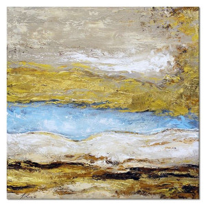 Obraz olejny ręcznie malowany 60x60cm Potok