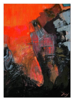 Obraz olejny ręcznie malowany 50x70cm Żar