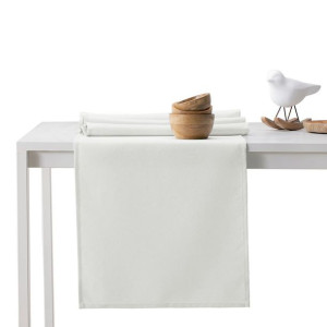AmeliaHome Zestaw obrus + bieżnik plamoodporny 115x180+30x180 kremowy